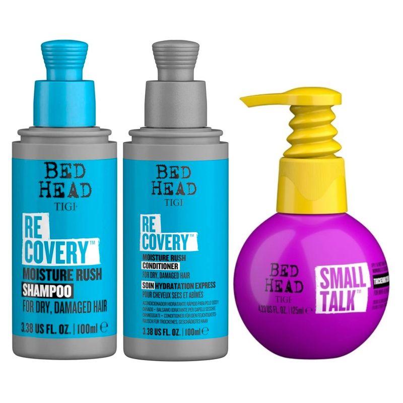 BED HEAD DE TIGI - Set Travel Hidratacion Shampoo Acondicionador y Crema Bed Head.-