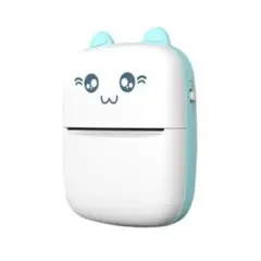 GENERICO - Mini Impresora Térmica Portátil Gatito Bluetooth Azul