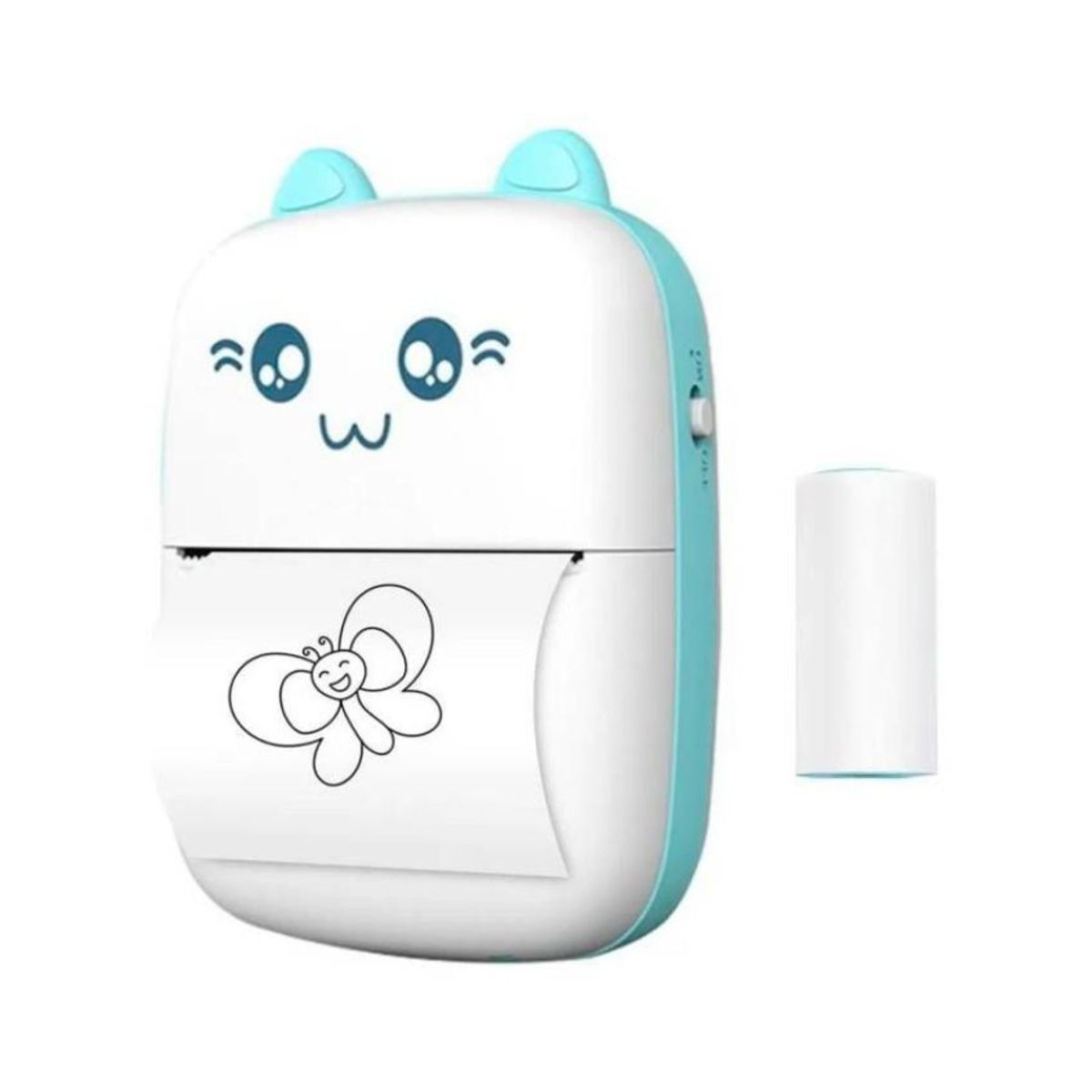 GENERICO - Mini Impresora Térmica Portátil Gatito Bluetooth Azul