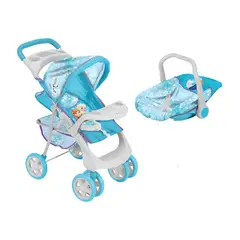 DISNEY - Coche Muñeca con Cuna Unicornio