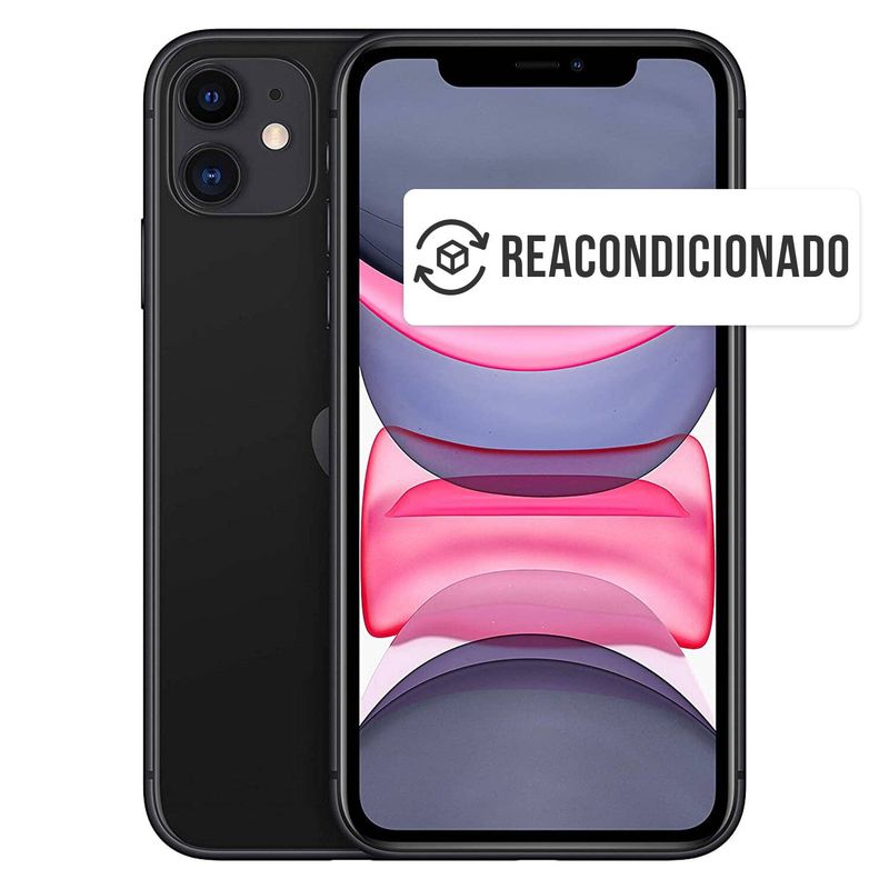 APPLE - iPhone 11 64 GB Black Reacondicionado