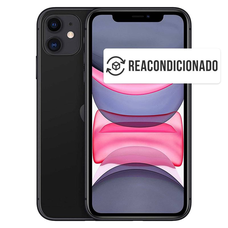 APPLE - iPhone 11 128 GB Black Reacondicionado