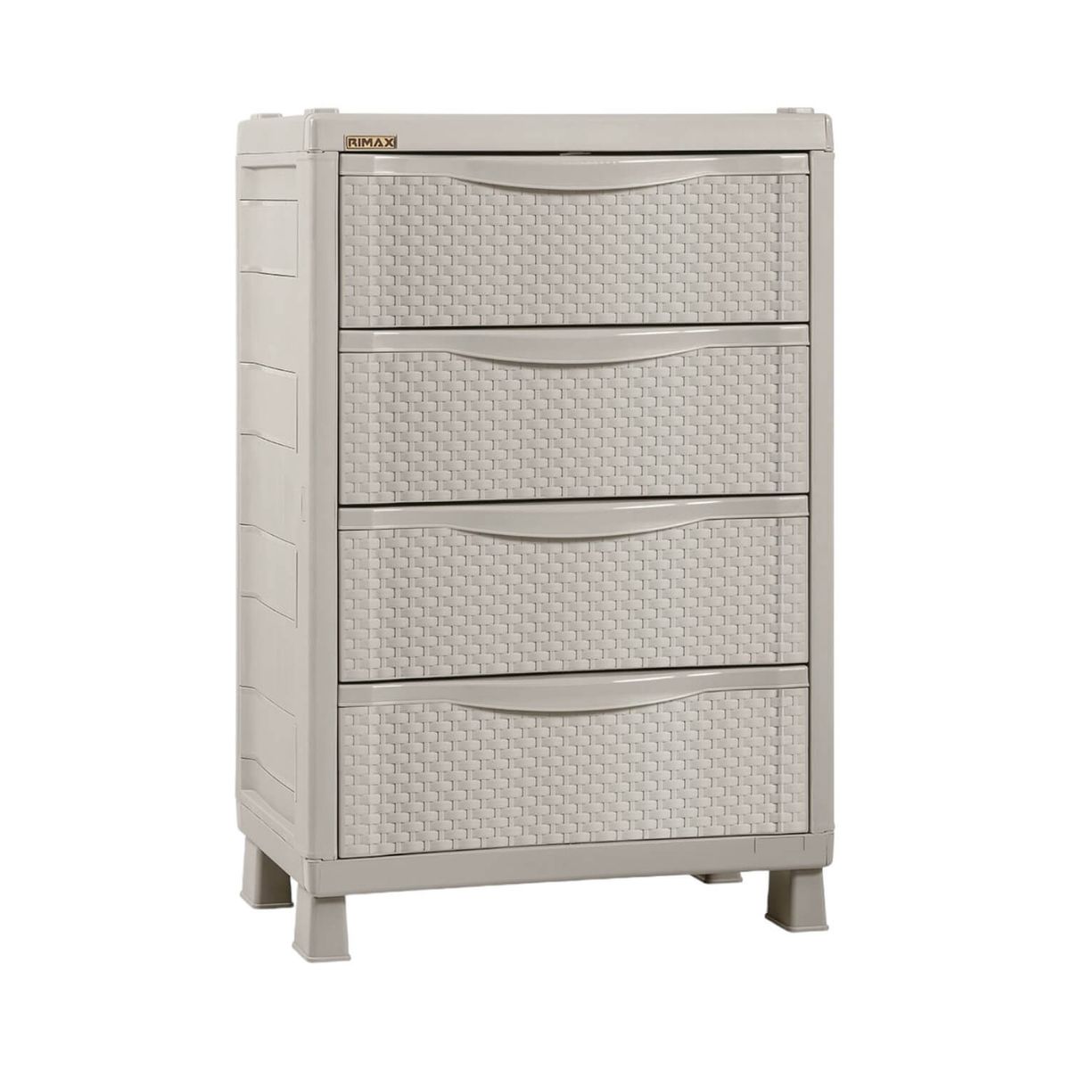 RIMAX - Cajonera De 4 Niveles Rattan Taupe 65x45x101 Cms Rimax