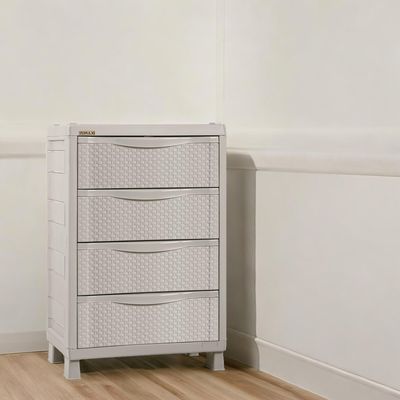 Imagen 2 del producto Cajonera De 4 Niveles Rattan Taupe 65x45x101 Cms