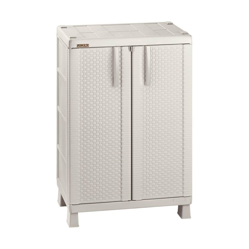 RIMAX - Armario Multiuso Plastico Tejido Taupe 65x45x101.5 cm Rimax