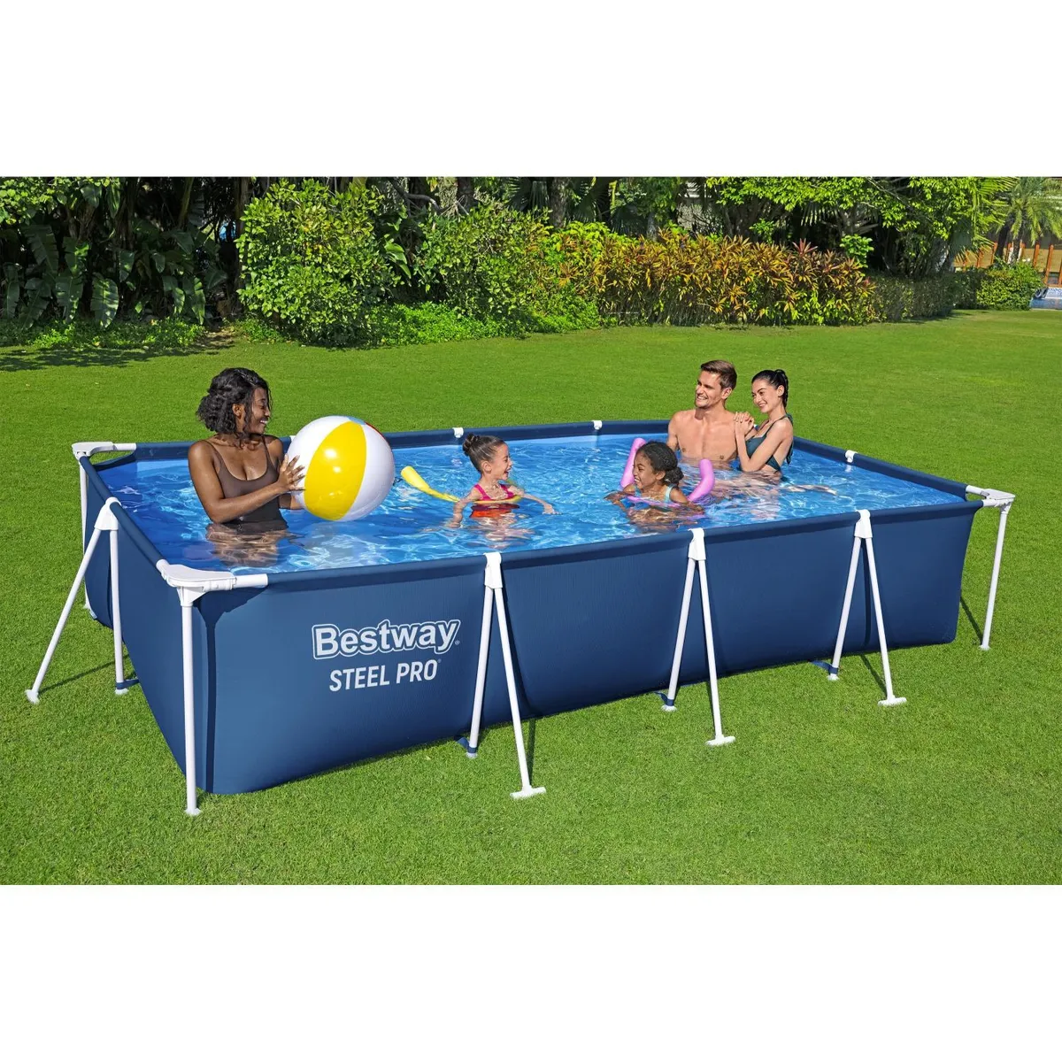 BESTWAY - Piscina Bestway Rectangular Steel Pro 4.00MX2.11MX81Cm Azul
