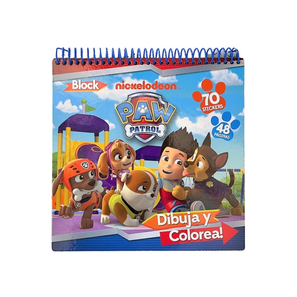 RHEIN - Libro para colorear dibujar con stickers Paw Patrol