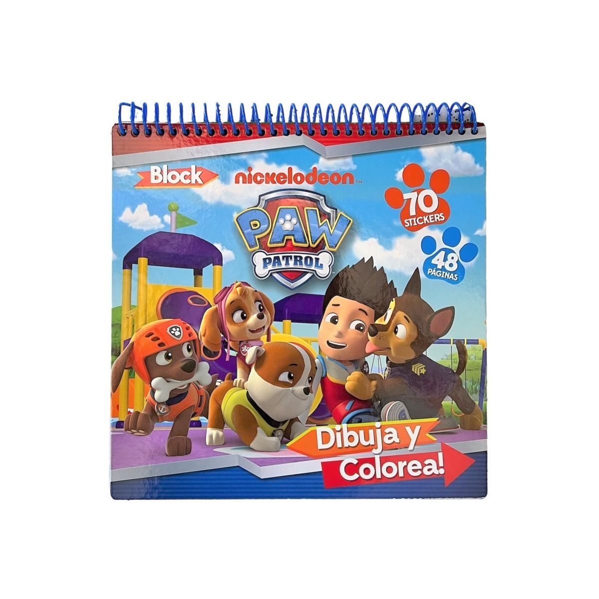 RHEIN - Libro para colorear dibujar con stickers Paw Patrol