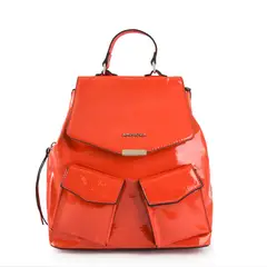 AMPHORA - Mochila marilyn con tapa mediana coral