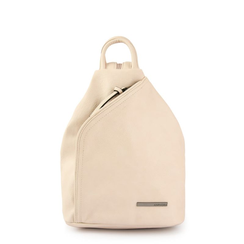 AMPHORA - Mochila Mediana Yomy Blanco Crudo