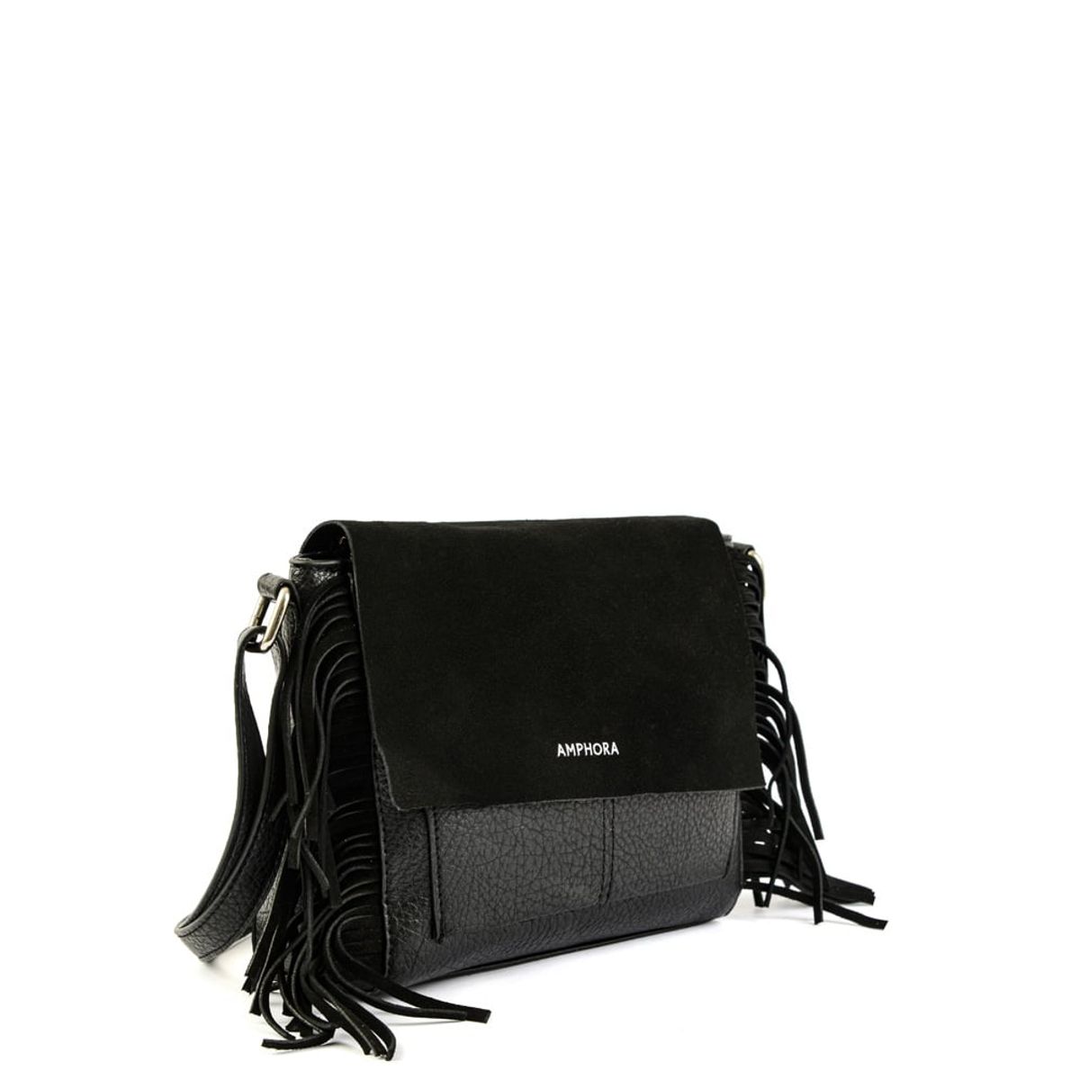 AMPHORA - Cartera Bandolera Mediana Sandy Negro