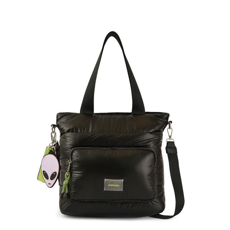 AMPHORA - Cartera dos asas grande galactic negro