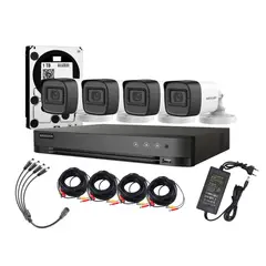 HIKVISION - Kit 4 Cámaras 1080p Lite 4 Bala Exterior