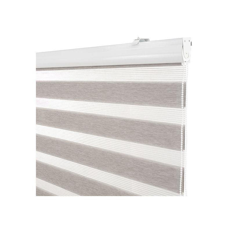 CHANTILLY - Cortina Duo Con Cenefa Premium 90X240Cm Color Gris Plata CHANTILLY