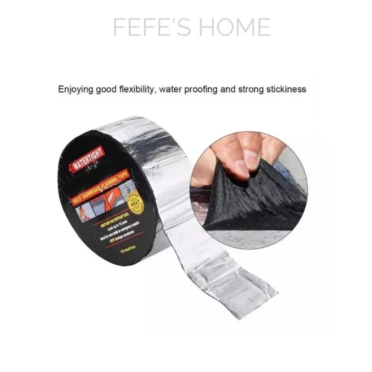 GENERICO - Cinta Sellador Adhesivo MULTIUSO Techo Gotera Impermeable 50mm X 10m