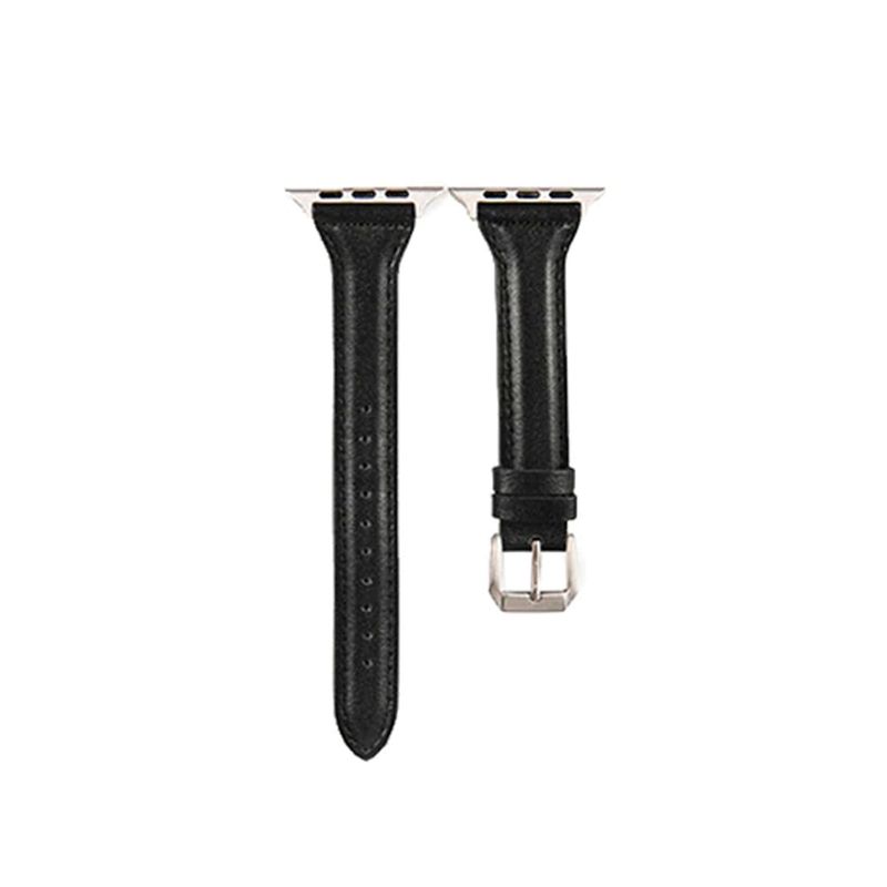 GENERICO - Correa Cuero Premium Para Apple Watch 38mm 40mm 41mm Negro