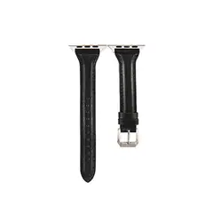 GENERICO - Correa Cuero Premium Para Apple Watch 38mm 40mm 41mm Negro