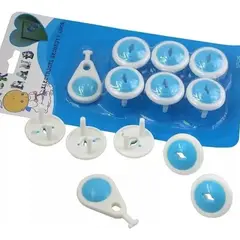 GENERICO - Set 6 Protectores Para Enchufe Toma Corriente Seguridad