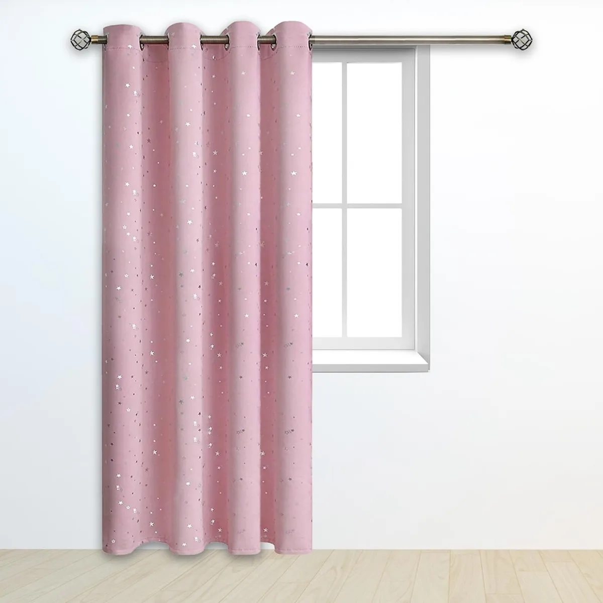 CASATUA - Cortina Niña Niño Semi Blackout Casatua Un Paño 140x220cm - Rosa claro