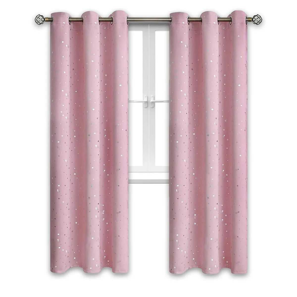 CASATUA - Cortina Niña Niño Semi Blackout Casatua Un Paño 140x220cm - Rosa claro