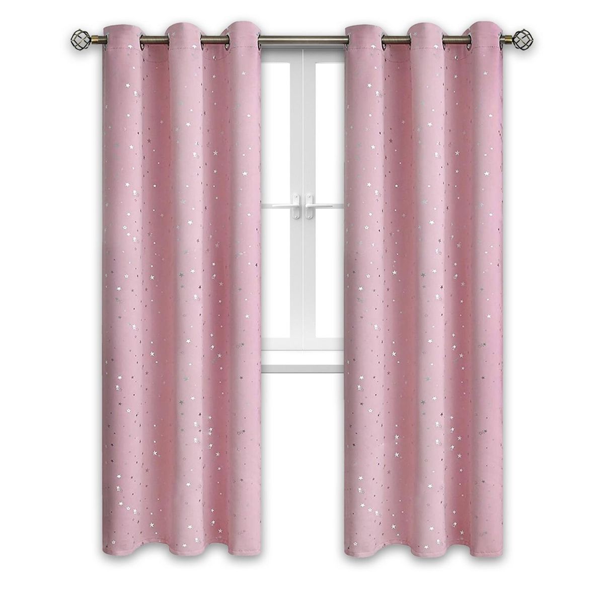 CASATUA - Cortina Niña Niño Semi Blackout Casatua Un Paño 140x220cm - Rosa claro