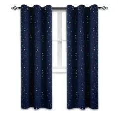 CASATUA - Cortina Niña Niño Semi Blackout Un Paño 140x220cm - Azul marino