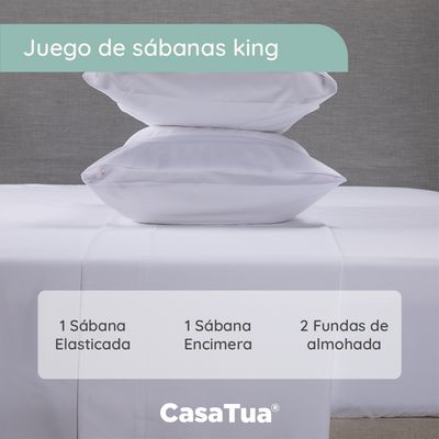 Imagen 2 del producto Sabana 1800 Hotel Ultra Suave Funda Bordada - Blanco - king