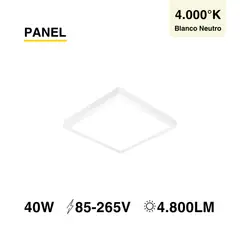 DEMASLED - Panel LED BACKLIGHT Sobrepuesto de 60x60cm 48W Blanco Neutro