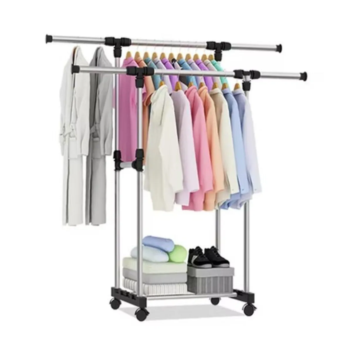 GENERICO - Perchero Colgador Exhibidor De Ropa Con Ruedas