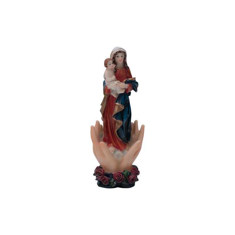 RUNN - Figura Decorativa Virgen María con Niño Jesús.