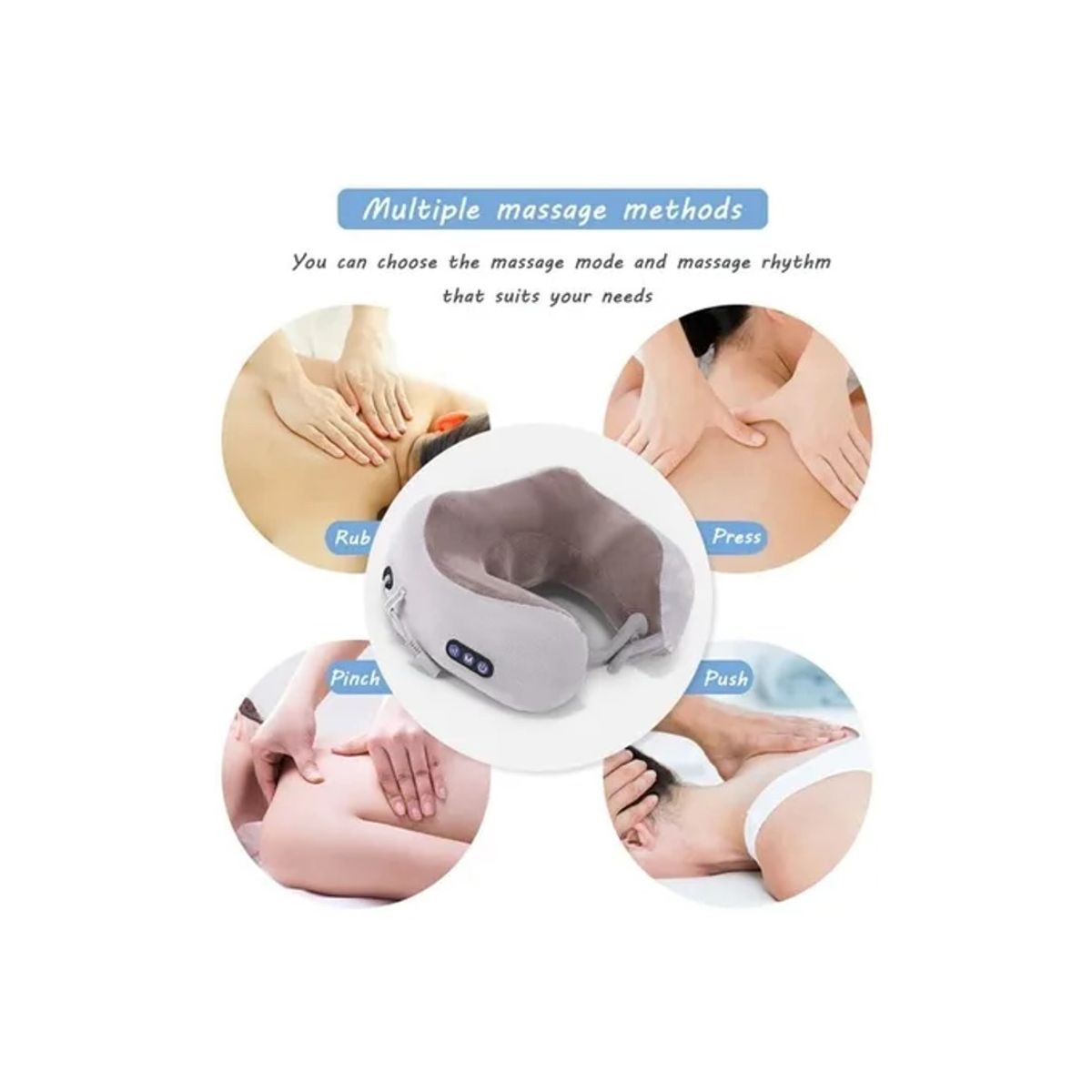 GENERICO - Masajeador Almohada Eléctrico Cuello Cervical Recargable