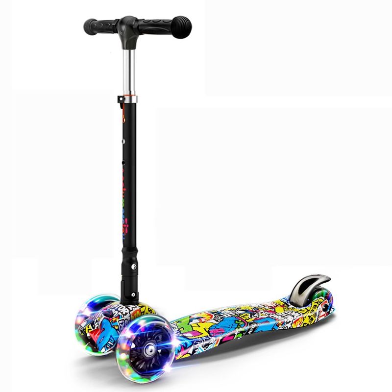 GENERICO - Scooter Monopatin Luz Led Plegable 3 Ruedas Para Niños