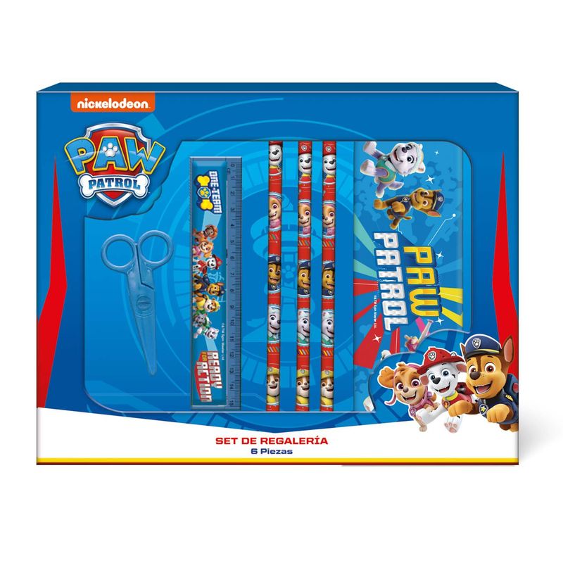 PAW PATROL - Set Escolar Box 6 Piezas en Caja Paw Patrol