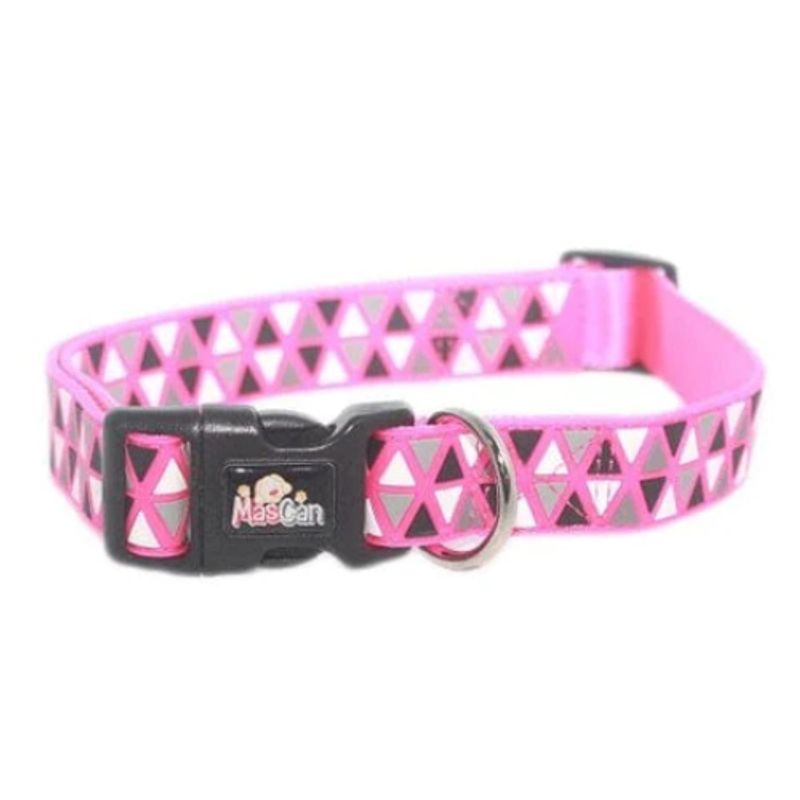 MASCAN - Collar Triángulo Fucsia Talla S Perro Mascan