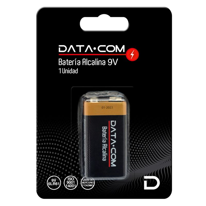 DATACOM - Batería 9V Blister 1 Unidad Datacom Pronobel