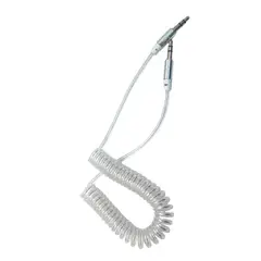DATACOM - Cable Audio 3.5 a 3.5 Punta Metal Blanco 1 metro
