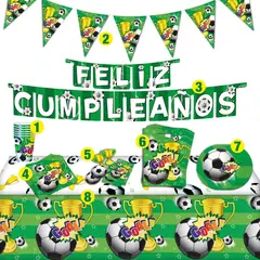 BIG PARTY - Set Cumpleaños Futbol para 6 Personas
