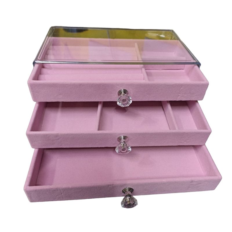 GENERICO - Joyero caja organizador joyas Portatil 3 niveles
