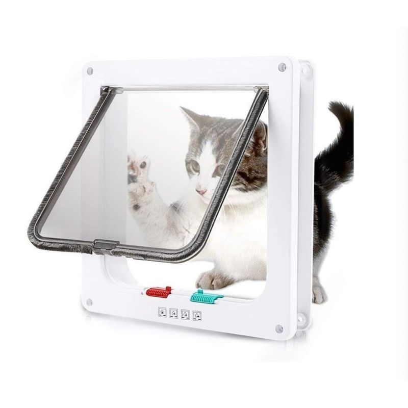 HOMER DESIGN - Puerta Xl Interior Para Gatos Y Perros Mascotas 27x25 Cm