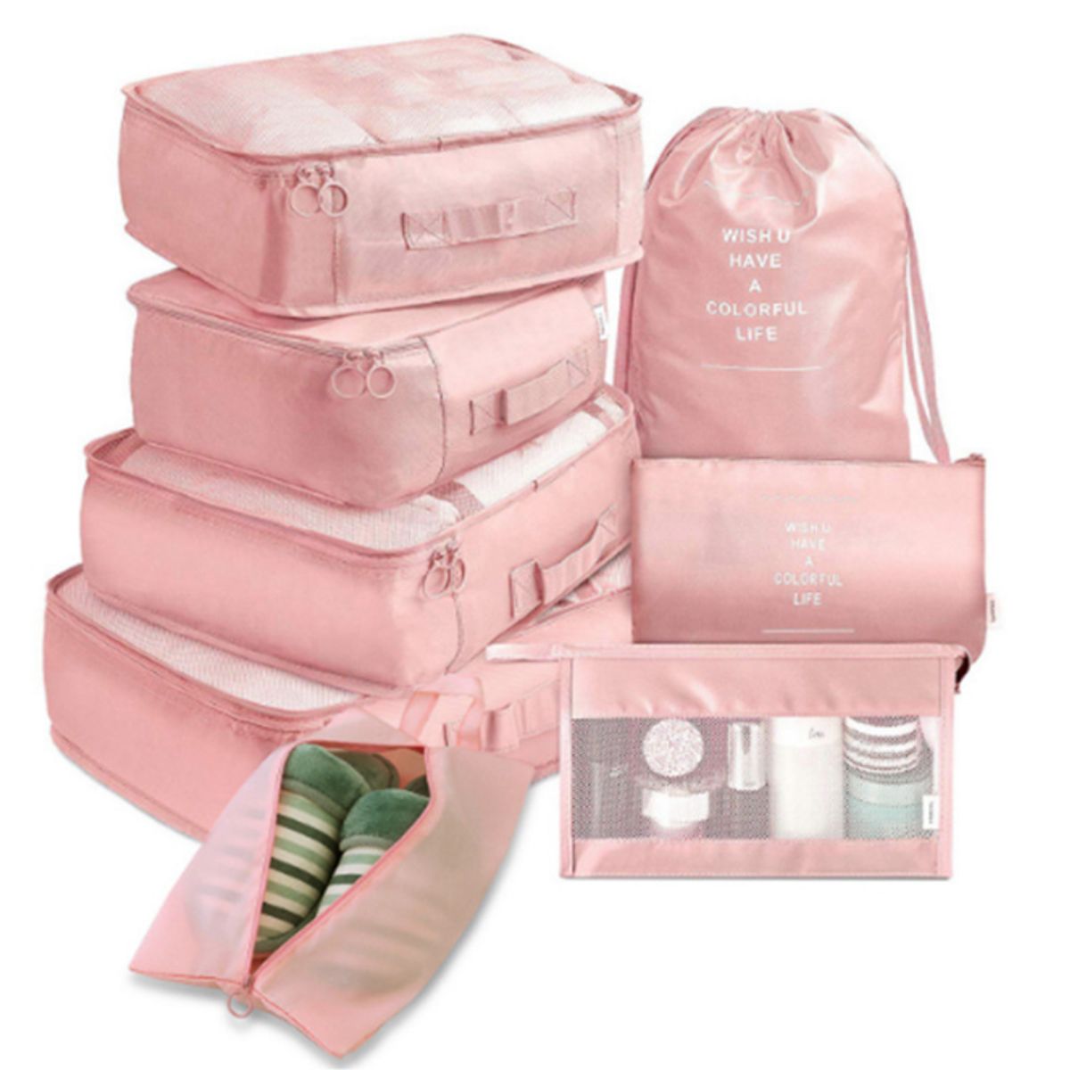 TNAKIEX - 8pcs Bolsas Organizadoras De Maletas Para Viaje Impermeable