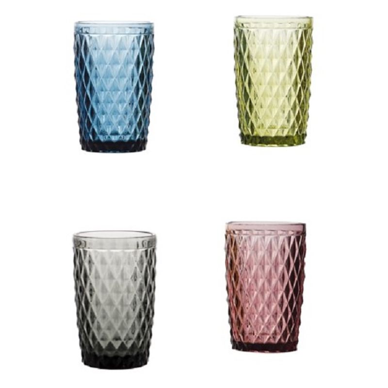 IDETEX - Set 4 Vasos Vidrio Color marca Cuisine by Idetex modelo Murano
