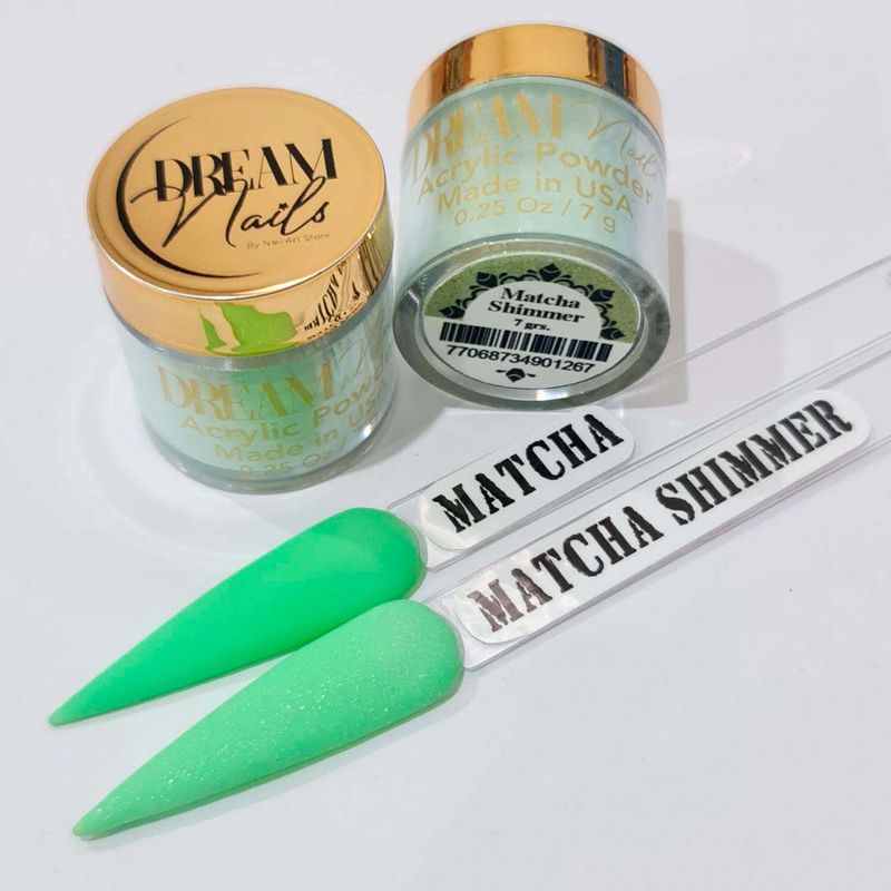 GENERICO - Polvo Acrilico Matcha Shimmer de la Marca Dream Nails