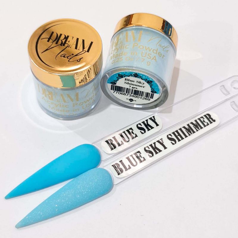 GENERICO - Polvo Acrilico Blue Sky Shimmer de la Marca Dream Nails