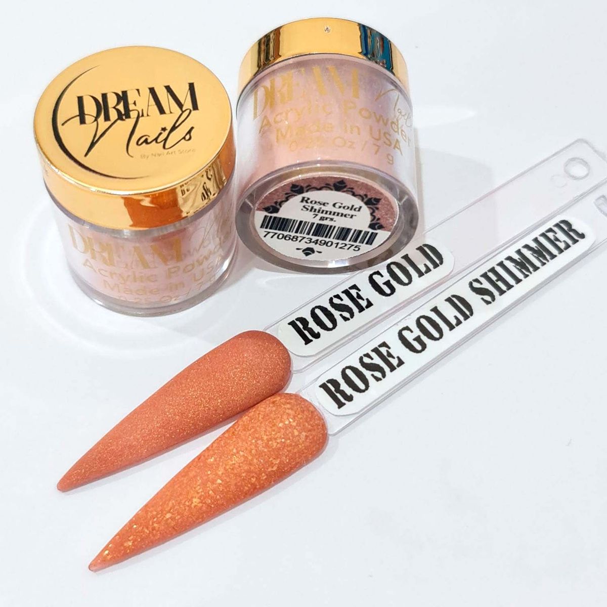 GENERICO - Polvo Acrilico Rose Gold Shimmer de la Marca Dream Nails