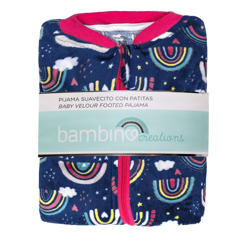 BAMBINO - Piezas Pijama Suavecito Bambino Creations Arcoiris Azul