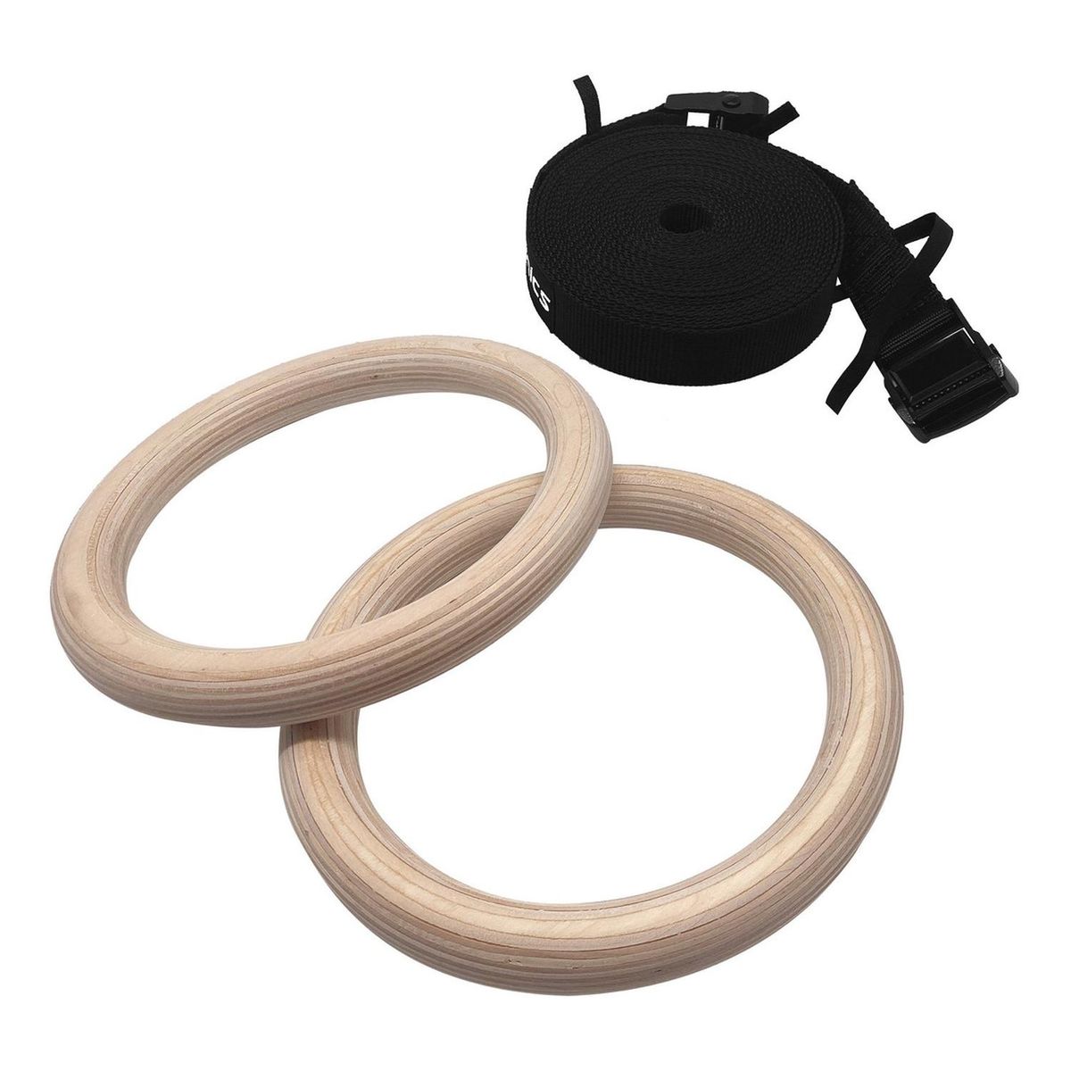 FITNICS - Anillas Olímpicas Madera Fitnics Calistenia Crossfit 2 Unids