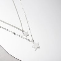 Collar doble con Estrellas para mujer en Plata 925.