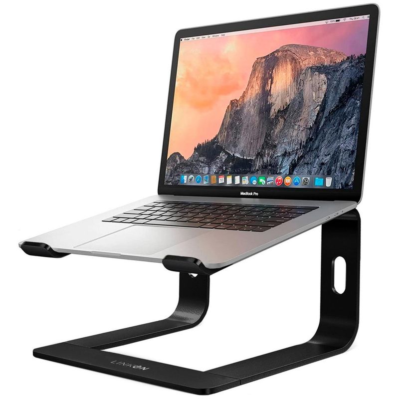 LINKON - Soporte Base Aluminio Para Mac Macbook Notebook 10 - 16 - Negro
