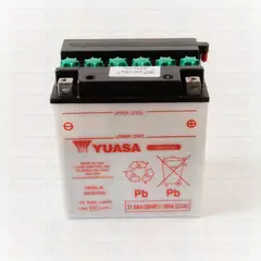 YUASA - YB30L-B 30Ah Batería para moto - Larga duración - Tecnologia Yumicron
