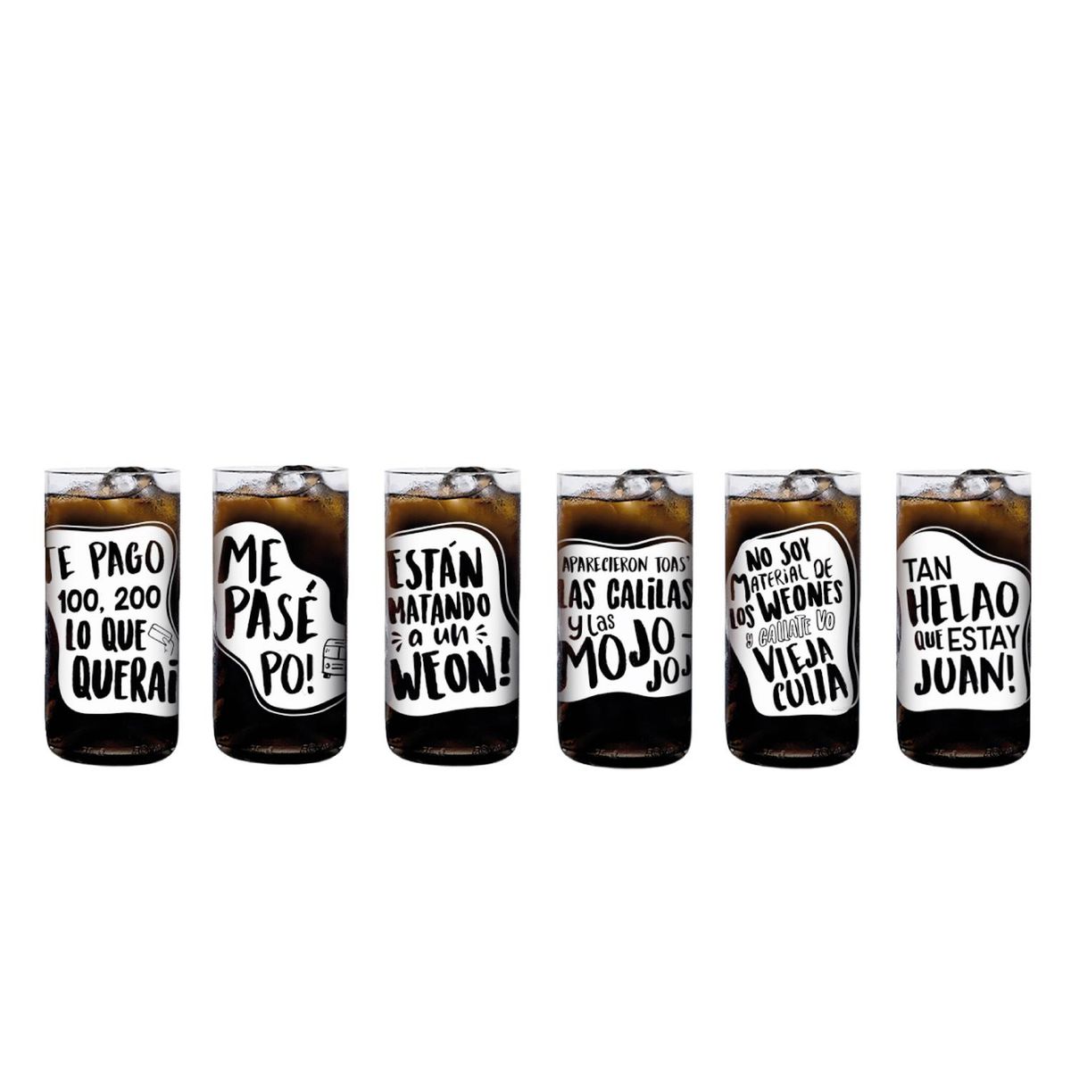 GREEN GLASS - Viral 2.0 Juego de 6 Vasos